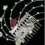 Accesoriu modern pentru decor par CA015GG Argintiu cu cristale